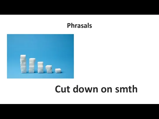 Phrasals Cut down on smth