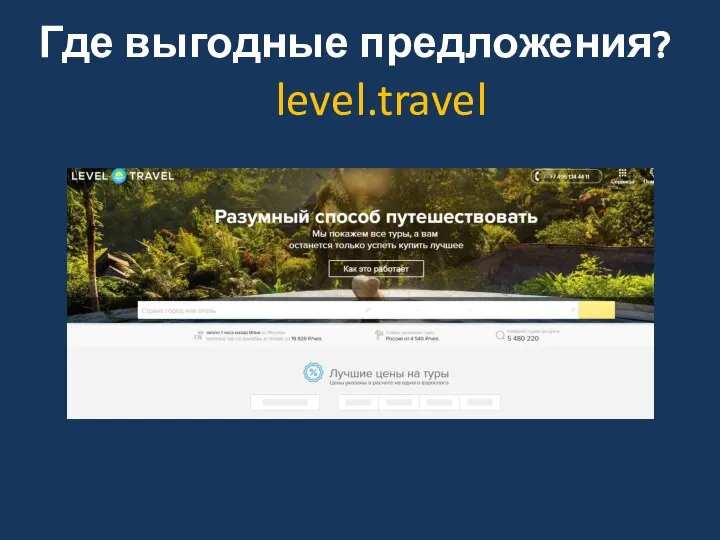 Где выгодные предложения? level.travel