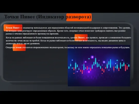 Точки Пивот (Индикатор разворота) Точки Пивот — индикатор используется для определения областей