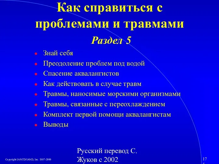 Русский перевод С. Жуков с 2002 Как справиться с проблемами и травмами