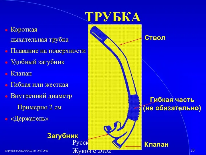 Русский перевод С. Жуков с 2002 ТРУБКА Ствол Клапан Гибкая часть (не