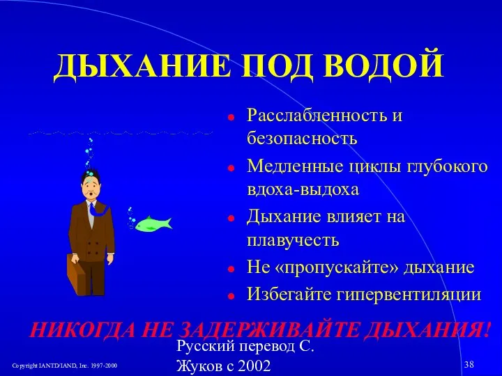 Русский перевод С. Жуков с 2002 ДЫХАНИЕ ПОД ВОДОЙ Расслабленность и безопасность