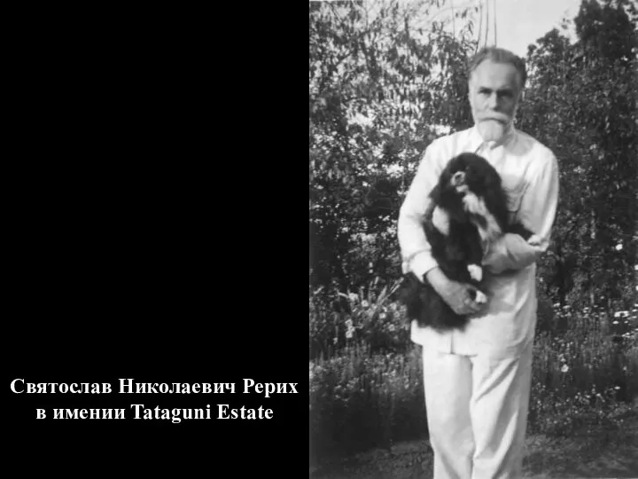 Святослав Николаевич Рерих в имении Tataguni Estate