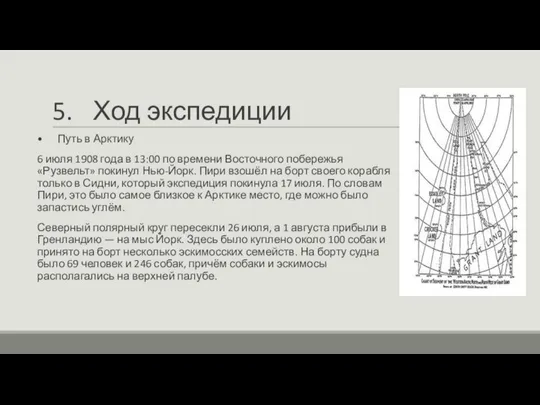 5. Ход экспедиции • Путь в Арктику 6 июля 1908 года в