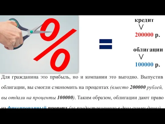 Для гражданина это прибыль, но и компании это выгодно. Выпустив облигации, вы