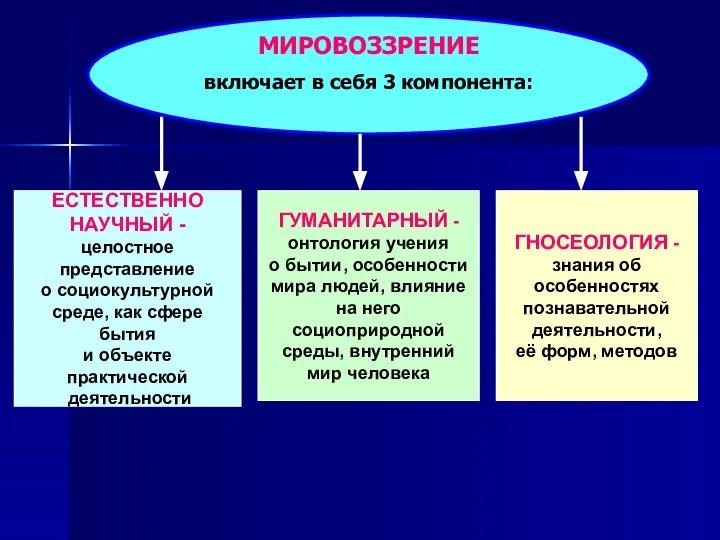 ЕСТЕСТВЕННО НАУЧНЫЙ - целостное представление о социокультурной среде, как сфере бытия и