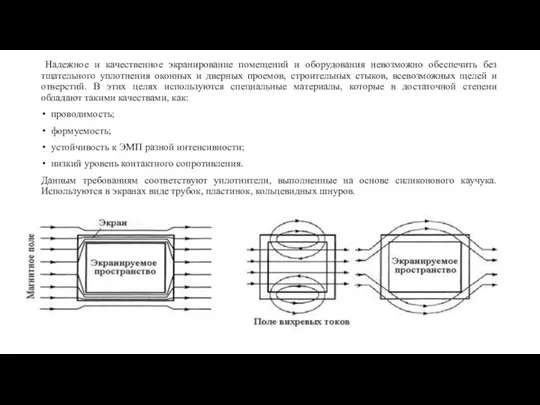 Надежное и качественное экранирование помещений и оборудования невозможно обеспечить без тщательного уплотнения