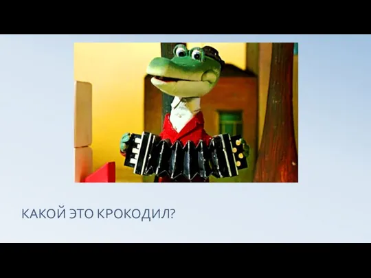 КАКОЙ ЭТО КРОКОДИЛ?