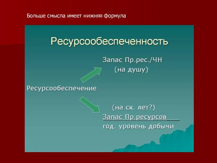 Больше смысла имеет нижняя формула