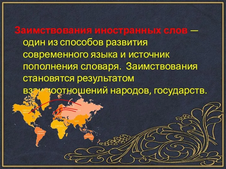 Заимствования иностранных слов — один из способов развития современного языка и источник