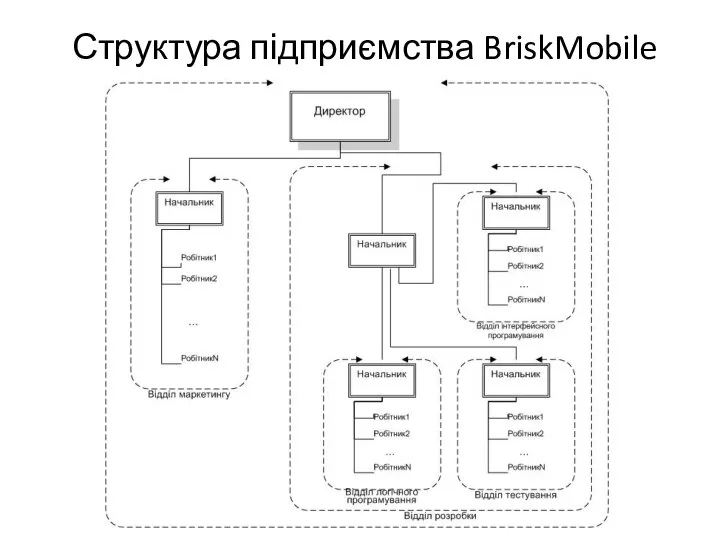 Структура підприємства BriskMobile