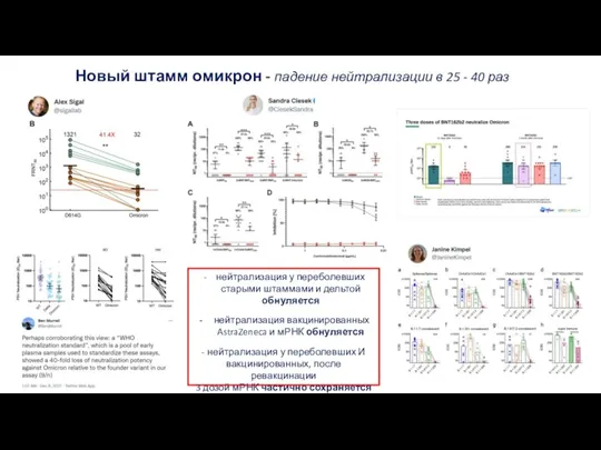 Новый штамм омикрон - падение нейтрализации в 25 - 40 раз нейтрализация