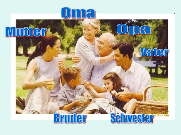 Mutter Oma Opa Vater Bruder Schwester