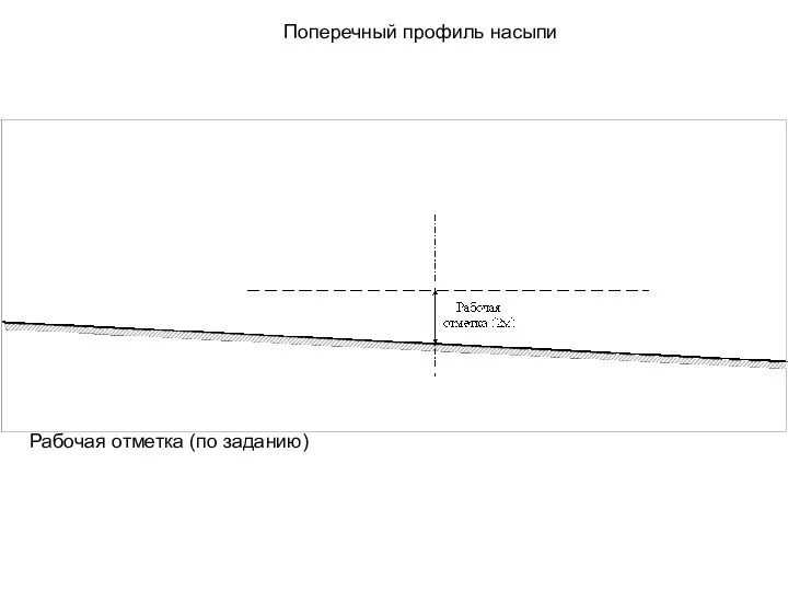 Поперечный профиль насыпи Рабочая отметка (по заданию)