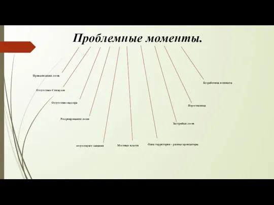 Проблемные моменты. Приватизации лесов Отсутствие Стимулов отсутствуют санкции Одна территория – разные