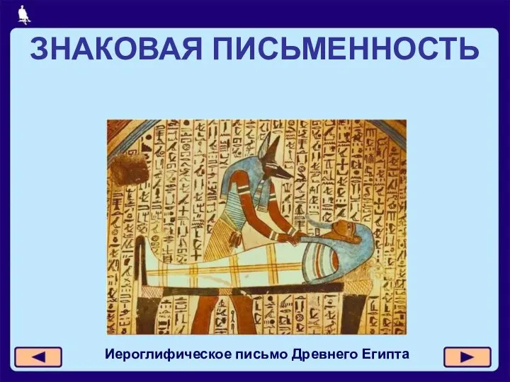 ЗНАКОВАЯ ПИСЬМЕННОСТЬ Иероглифическое письмо Древнего Египта