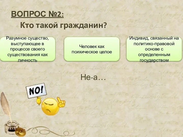 ВОПРОС №2: Кто такой гражданин? Человек как психическое целое Индивид, связанный на