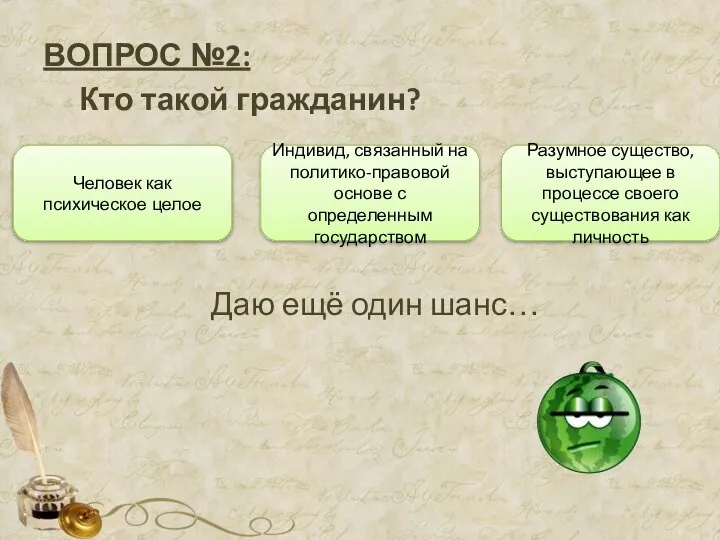 ВОПРОС №2: Кто такой гражданин? Человек как психическое целое Индивид, связанный на