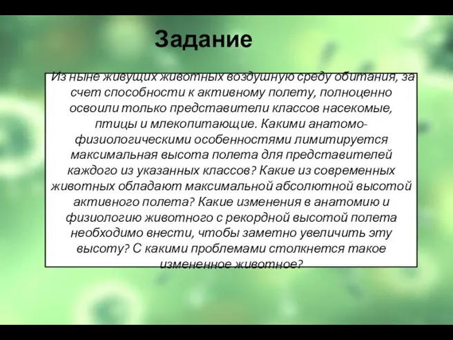 Из ныне живущих животных воздушную среду обитания, за счет способности к активному