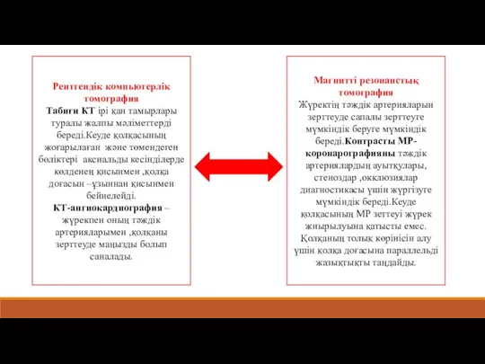 Рентгендік компьютерлік томография Табиғи КТ ірі қан тамырлары туралы жалпы мәліметтерді береді.Кеуде