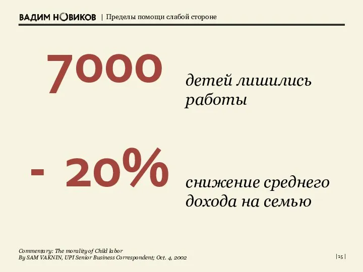 7000 - 20% | | детей лишились работы снижение среднего дохода на