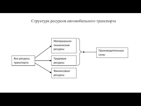 Структура ресурсов автомобильного транспорта