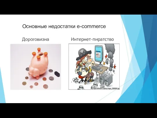 Основные недостатки e-commerce Дороговизна Интернет-пиратство