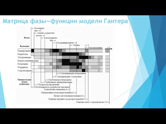 Матрица фазы—функции модели Гантера