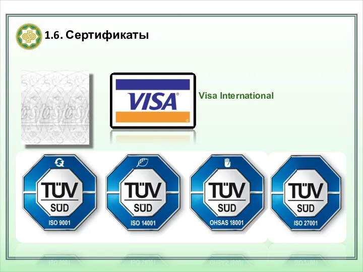 1.6. Сертификаты Visa International