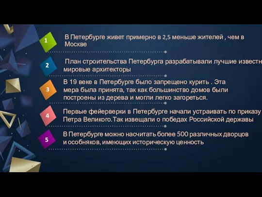 В Петербурге живет примерно в 2,5 меньше жителей , чем в Москве