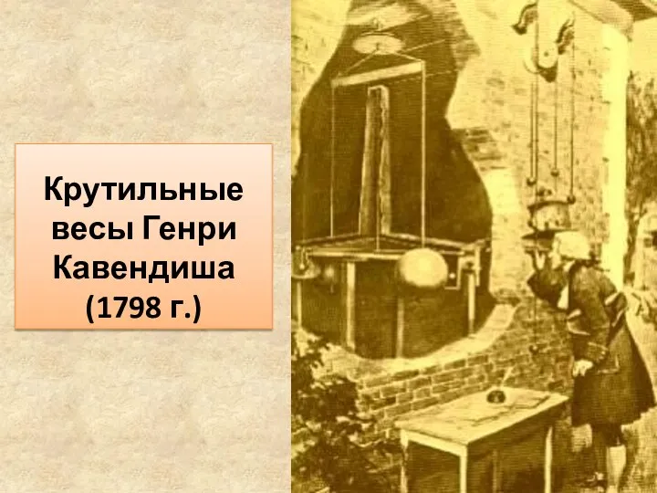 Крутильные весы Генри Кавендиша (1798 г.)