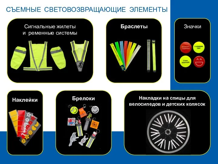 СЪЕМНЫЕ СВЕТОВОЗВРАЩАЮЩИЕ ЭЛЕМЕНТЫ