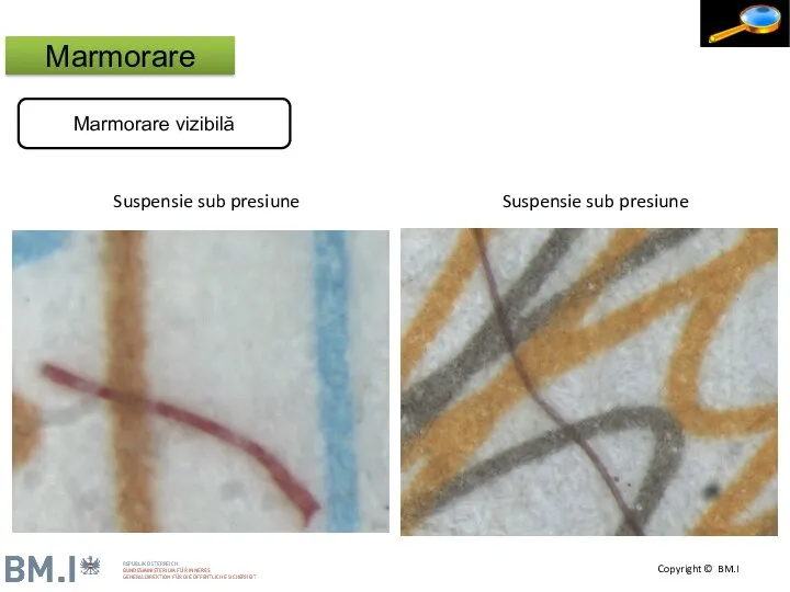 Suspensie sub presiune Suspensie sub presiune Marmorare vizibilă