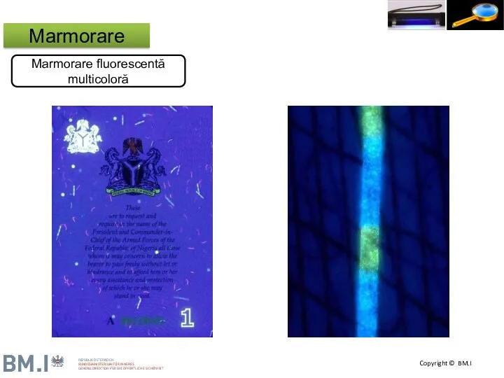 Marmorare fluorescentă multicoloră