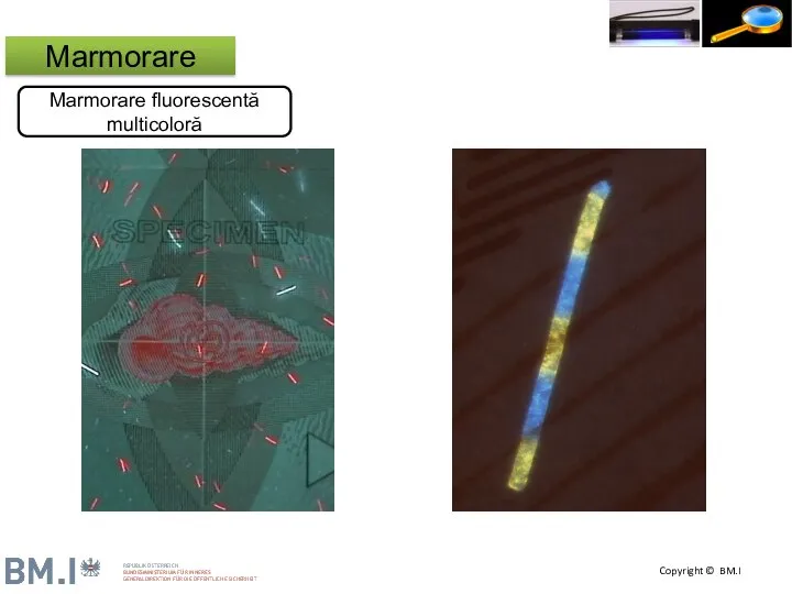 Marmorare fluorescentă multicoloră