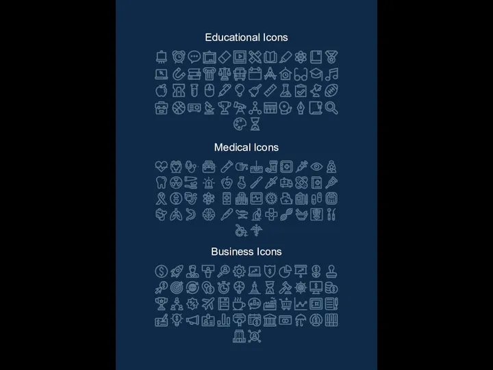 Educational Icons Medical Icons Business Icons