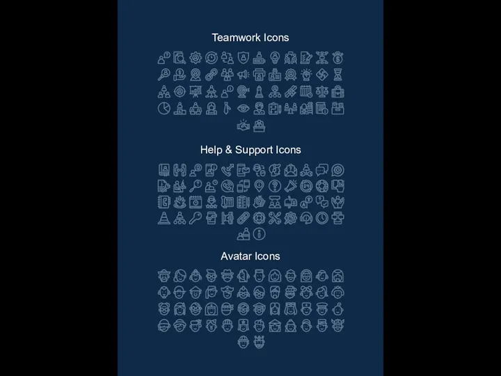 Help & Support Icons Teamwork Icons Avatar Icons