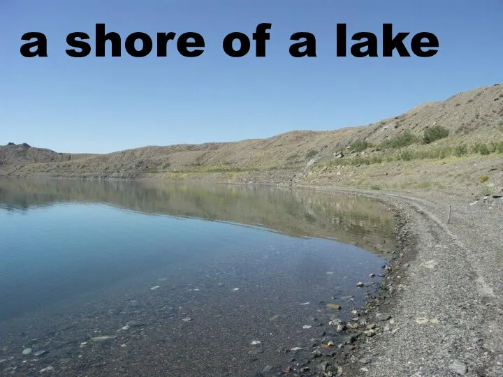 a shore of a lake