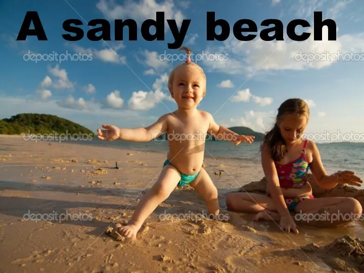 A sandy beach