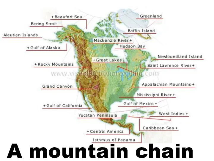 A mountain chain