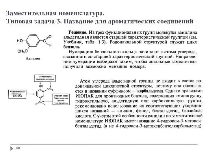 Заместительная номенклатура. Типовая задача 3. Название для ароматических соединений