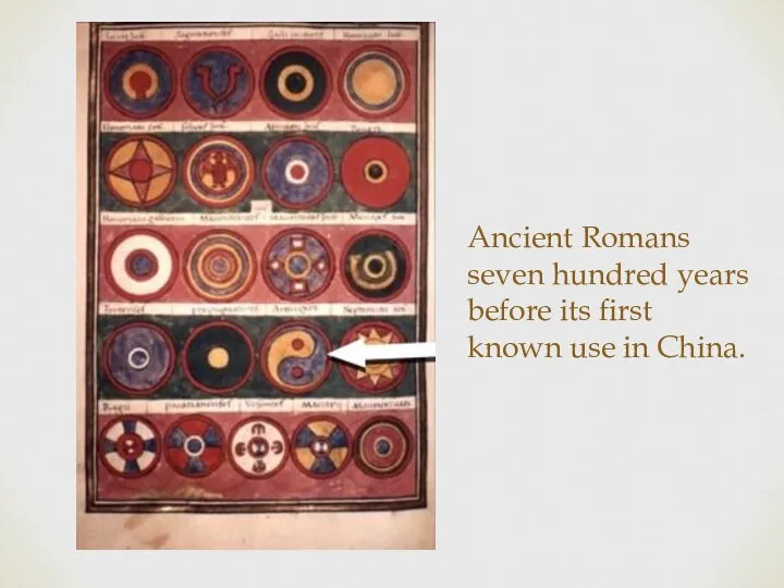 Аncient Romans seven hundred years before its first known use in China.