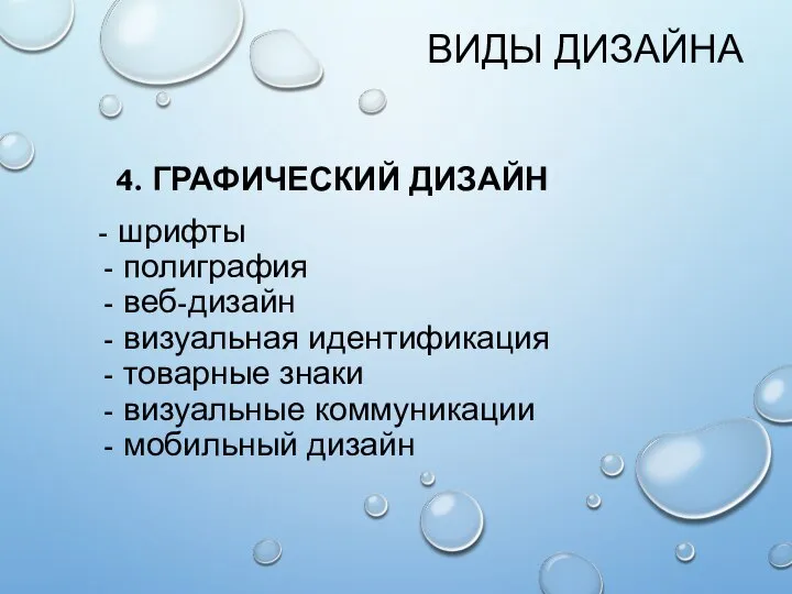 ВИДЫ ДИЗАЙНА 4. ГРАФИЧЕСКИЙ ДИЗАЙН - шрифты - полиграфия - веб-дизайн -