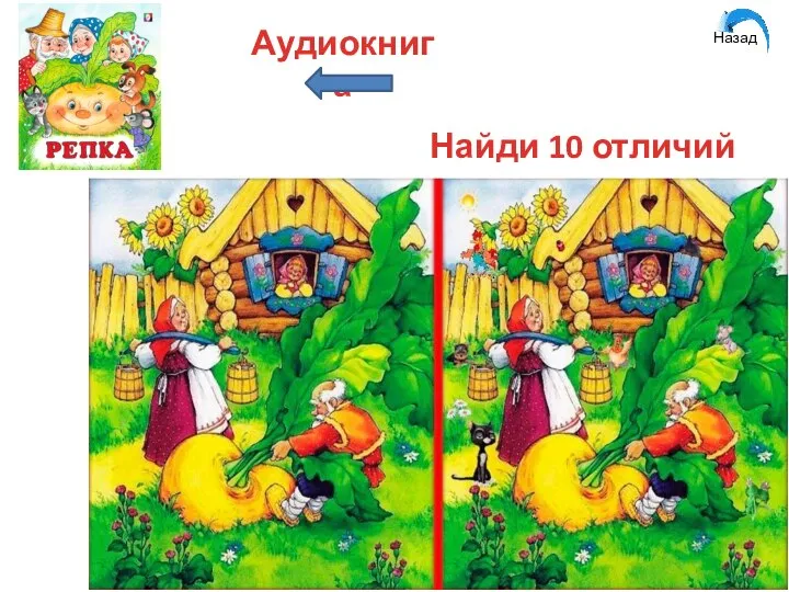 Аудиокнига Назад Найди 10 отличий