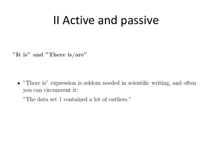 II Active and passive