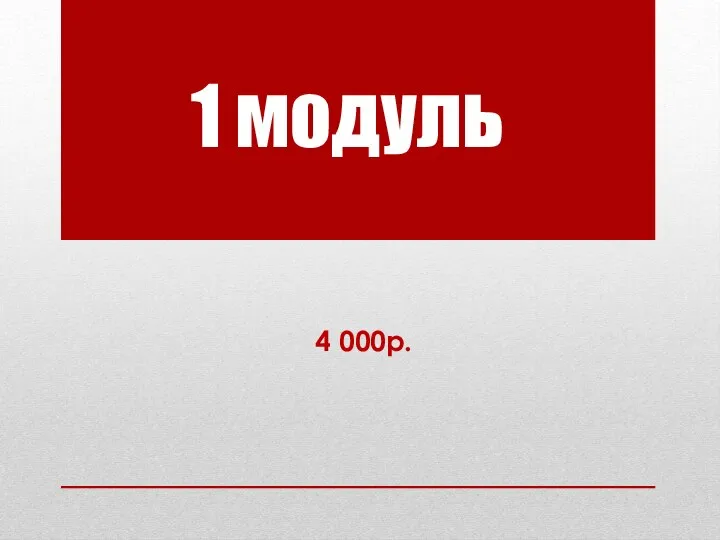 1 модуль 4 000р.