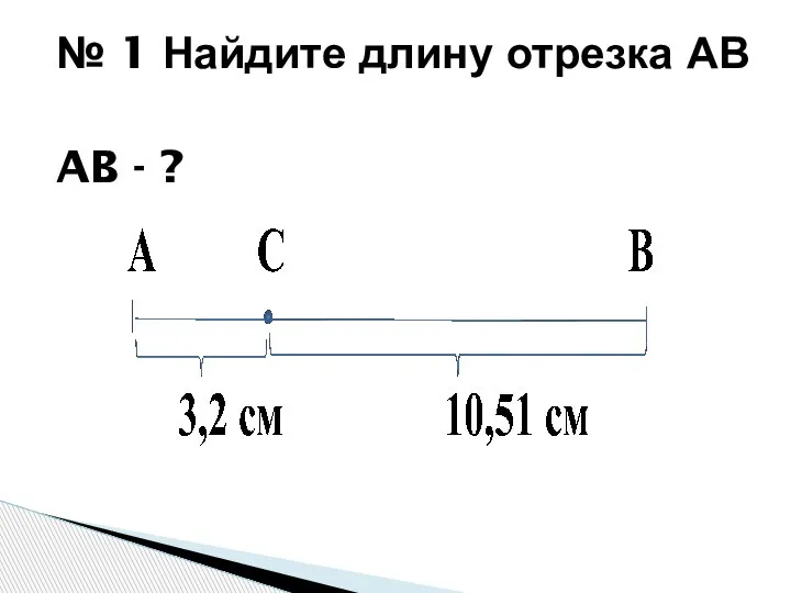 № 1 Найдите длину отрезка АВ AB - ?