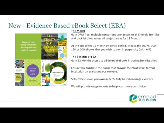 New - Evidence Based eBook Select (EBA) The Model Gain DRM free,