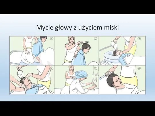 Mycie głowy z użyciem miski