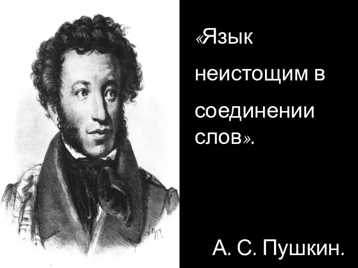 «Язык неистощим в соединении слов». А. С. Пушкин.